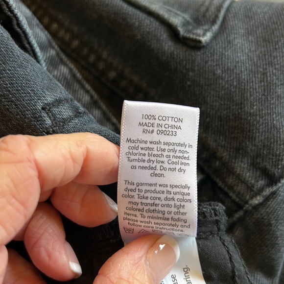 Pacsun Black Distressed High-Rise Denim Mini Skirt sz24 - Picture 7 of 8